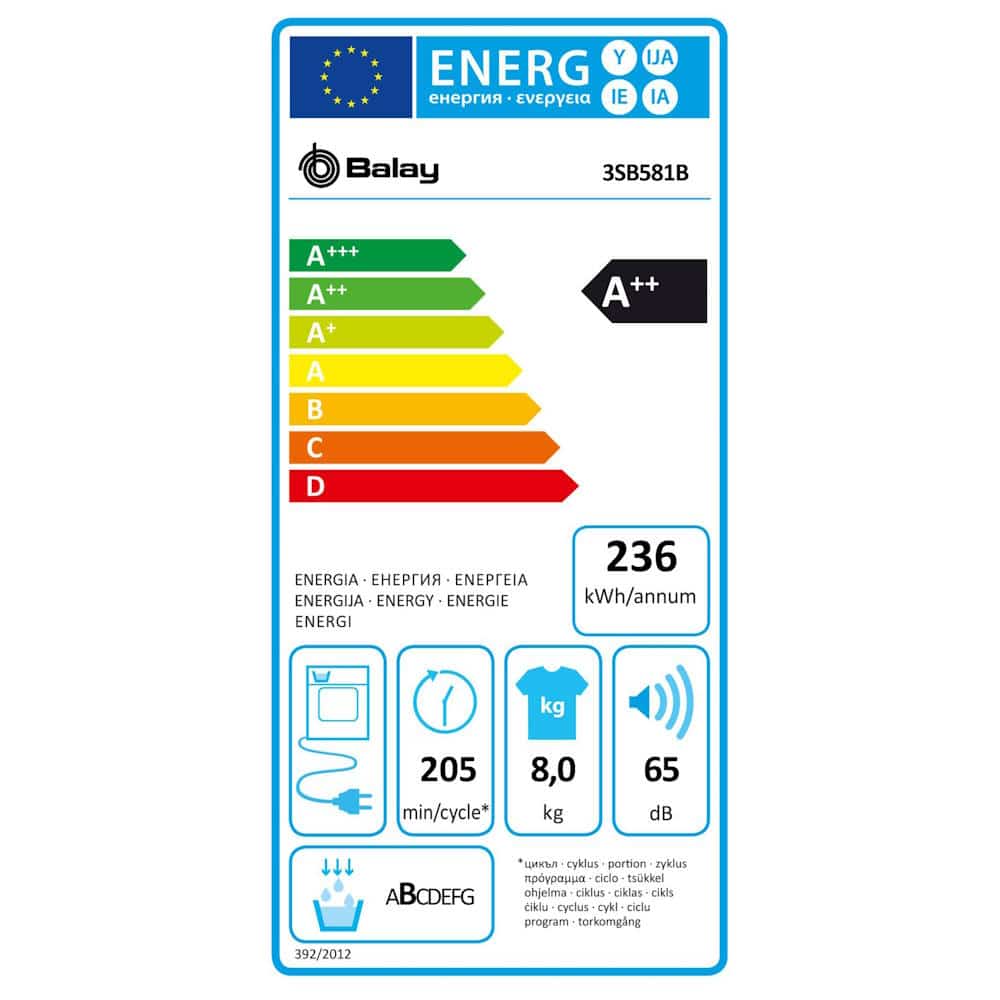 Máquina de Secar Roupa BALAY 3SB286B ( 8Kg - A+)