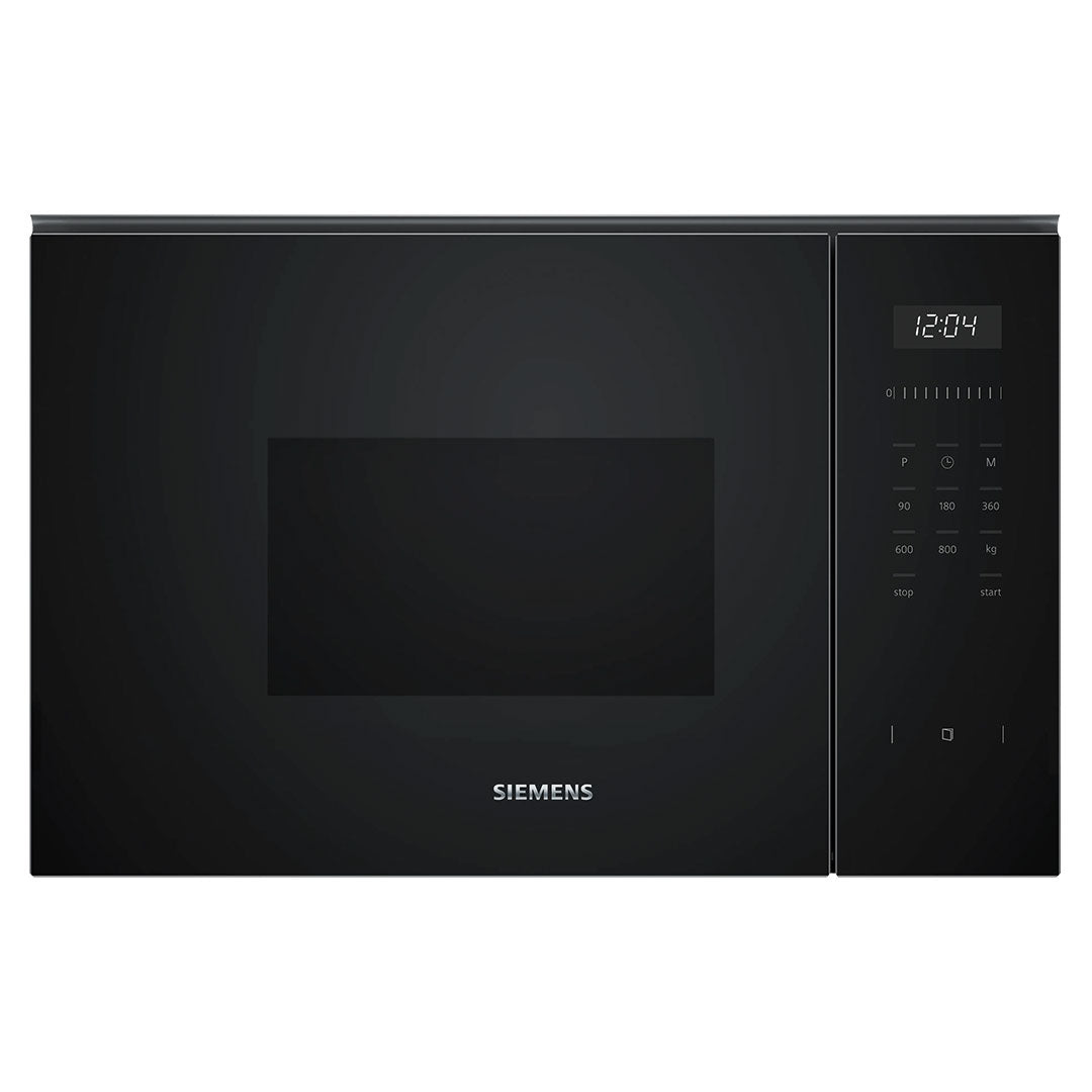 SIEMENS MICROONDAS INTEG 20LT VIDRO PRETO BF525LMB1