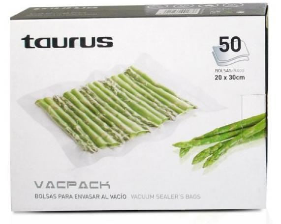 TAURUS SACOS (50 UNID) 20X30CMS PARA VACPACK BOLSAS2030