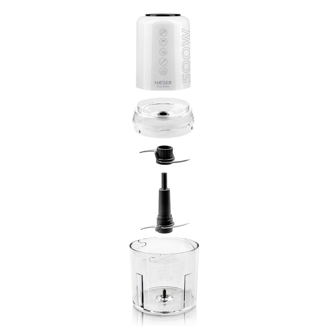HAEGER PICADORA 500W CAPACIDADE 200GR LAMINA AÇO INOX CH50S008A