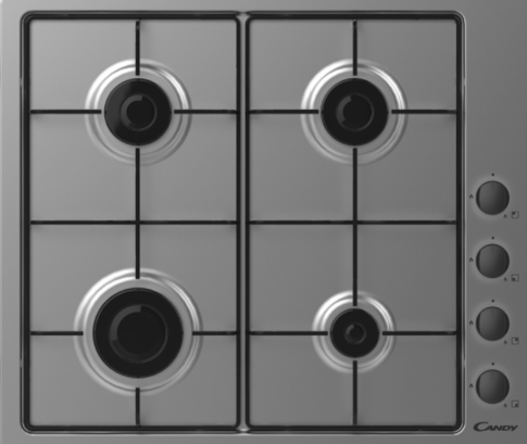 Candy Placa 4 GAS Inox C/ Isqueiro NAT