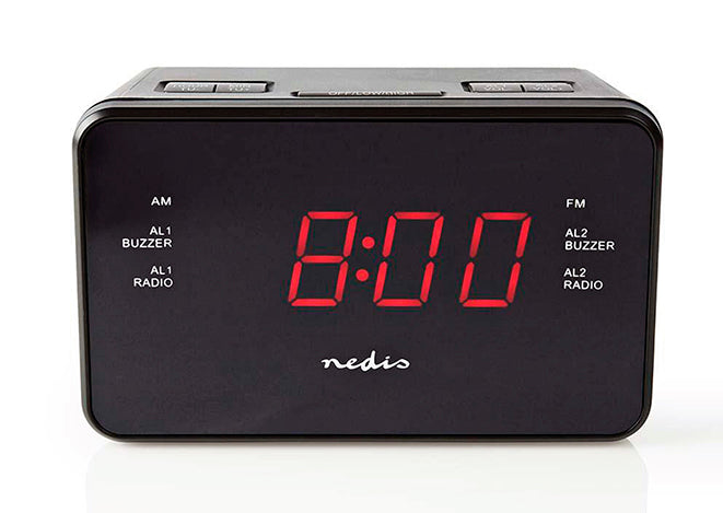 NEDIS RADIO RELOGIO DESPERTADOR 0.9" DISPLAY LED CLAR002BK
