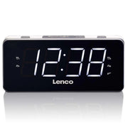 Lenco Radio Relogio Despertador 1.8" Display LED Branco