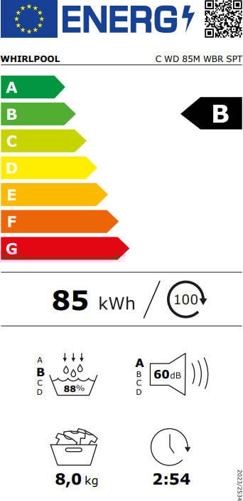 WHIRLPOOL SECADOR ROUPA 8KG BOMBA CALOR (B) CWD85MWBRSPT