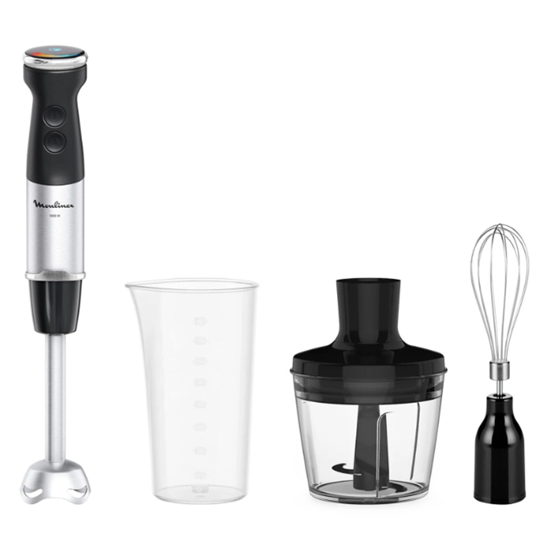 MOULINEX VARINHA 1000W 20VELOC+TURBO PE INOX C/PICADOR + BAT DD673810