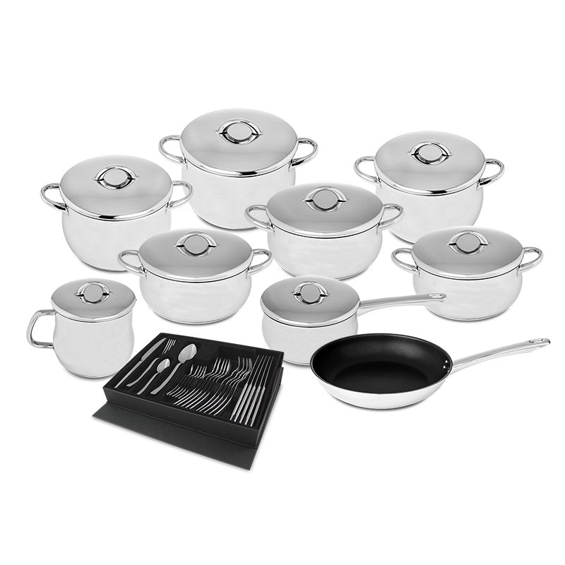 Trem de Cozinha SILAMPOS Domus 9 Pçs (Oferta Faqueiro 24 Pçs)