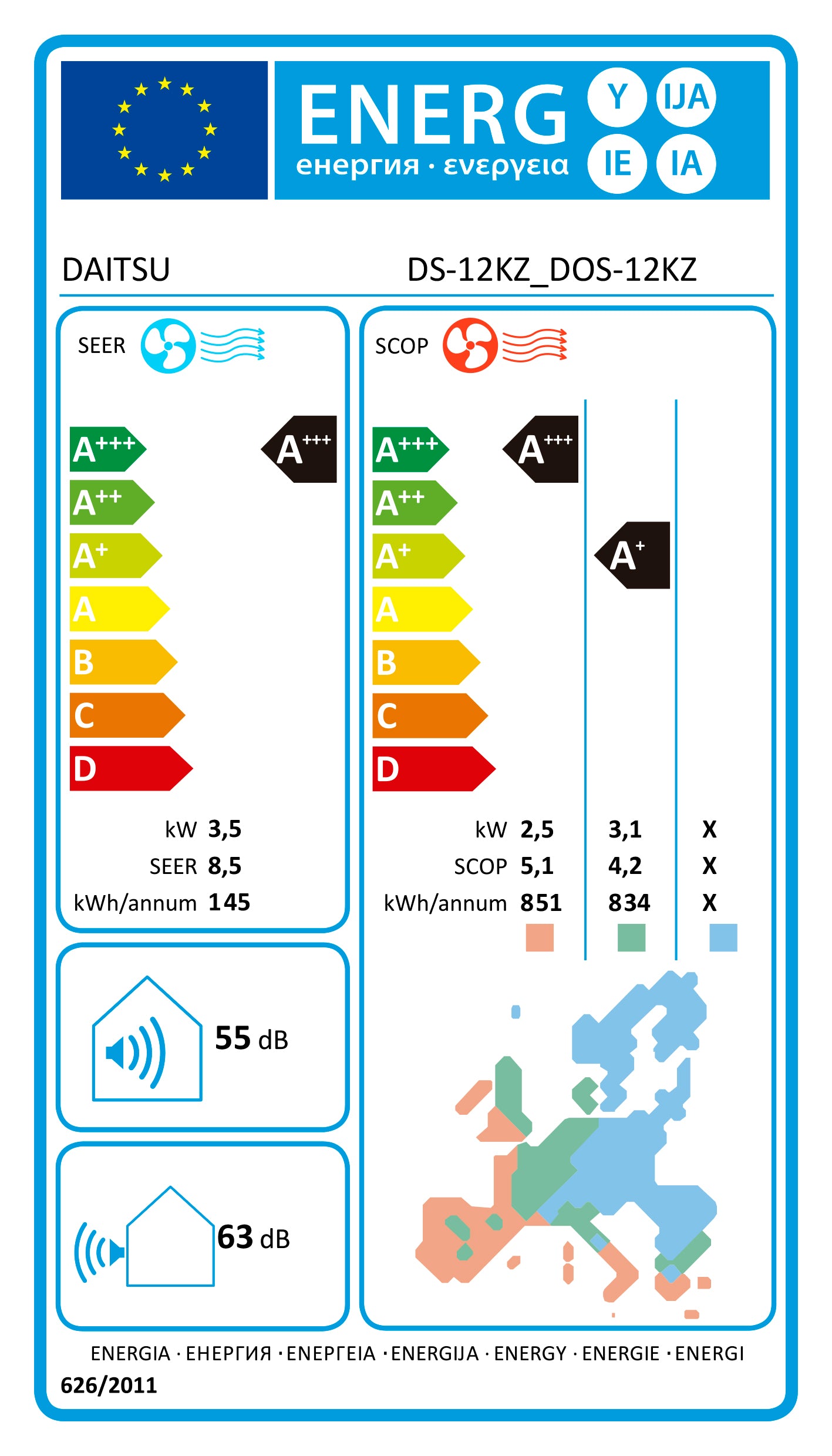 Daitsu AR Condicionado 12000BTU Artic Wifi A+++