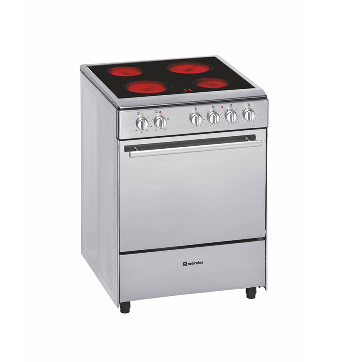 MEIRELES FOGAO 60X60CM 4Z VITRO INOX FORNO ELECT MULTIF A E605X