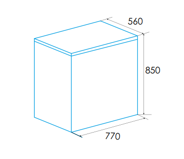 EDESA ARCA HORIZONTAL 198LT 850X816X550MT (E) EZH2011C