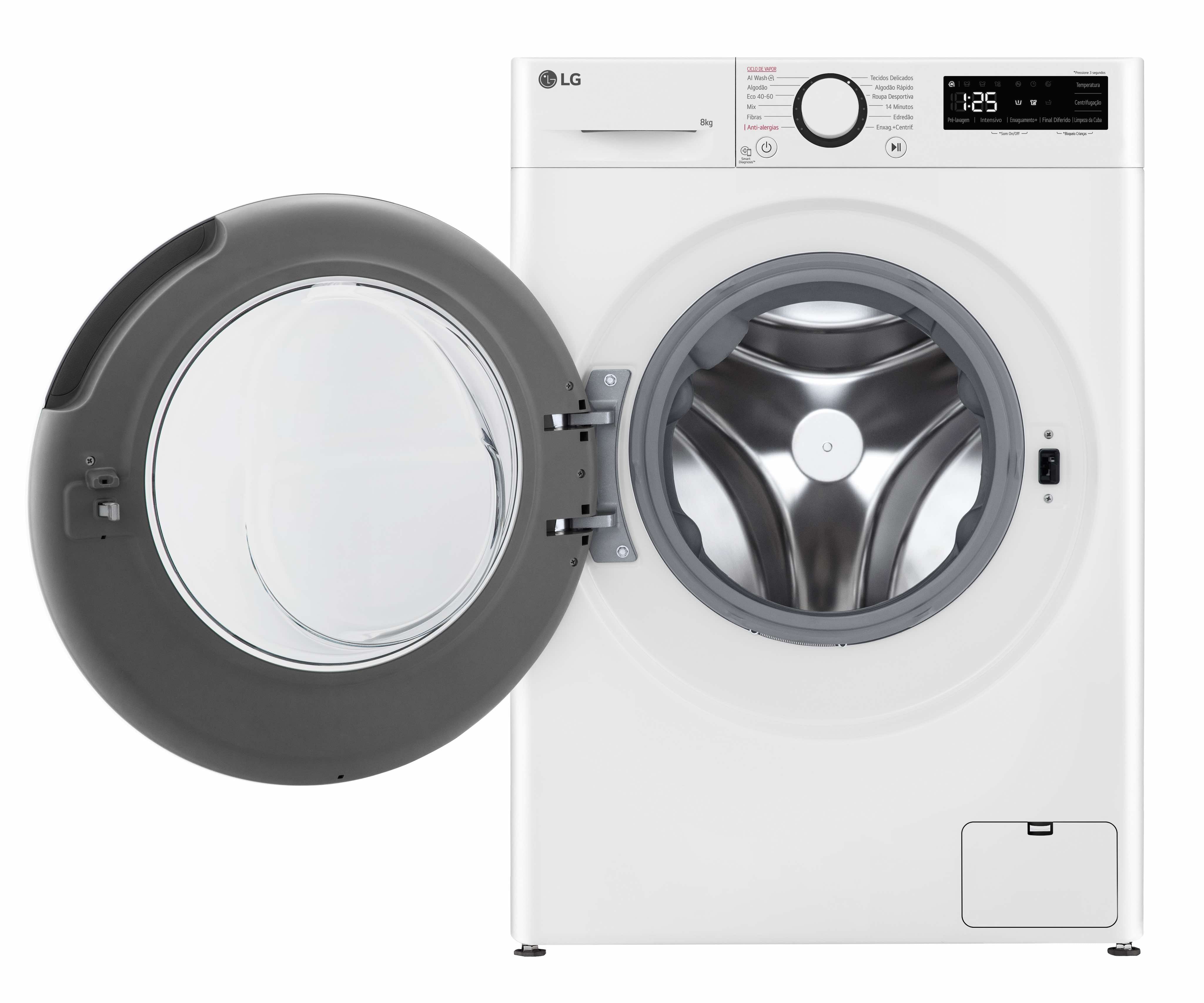 LG MAQUINA ROUPA 8KG 1200RT AI DD STEAM (A) F2WR5S8S6W