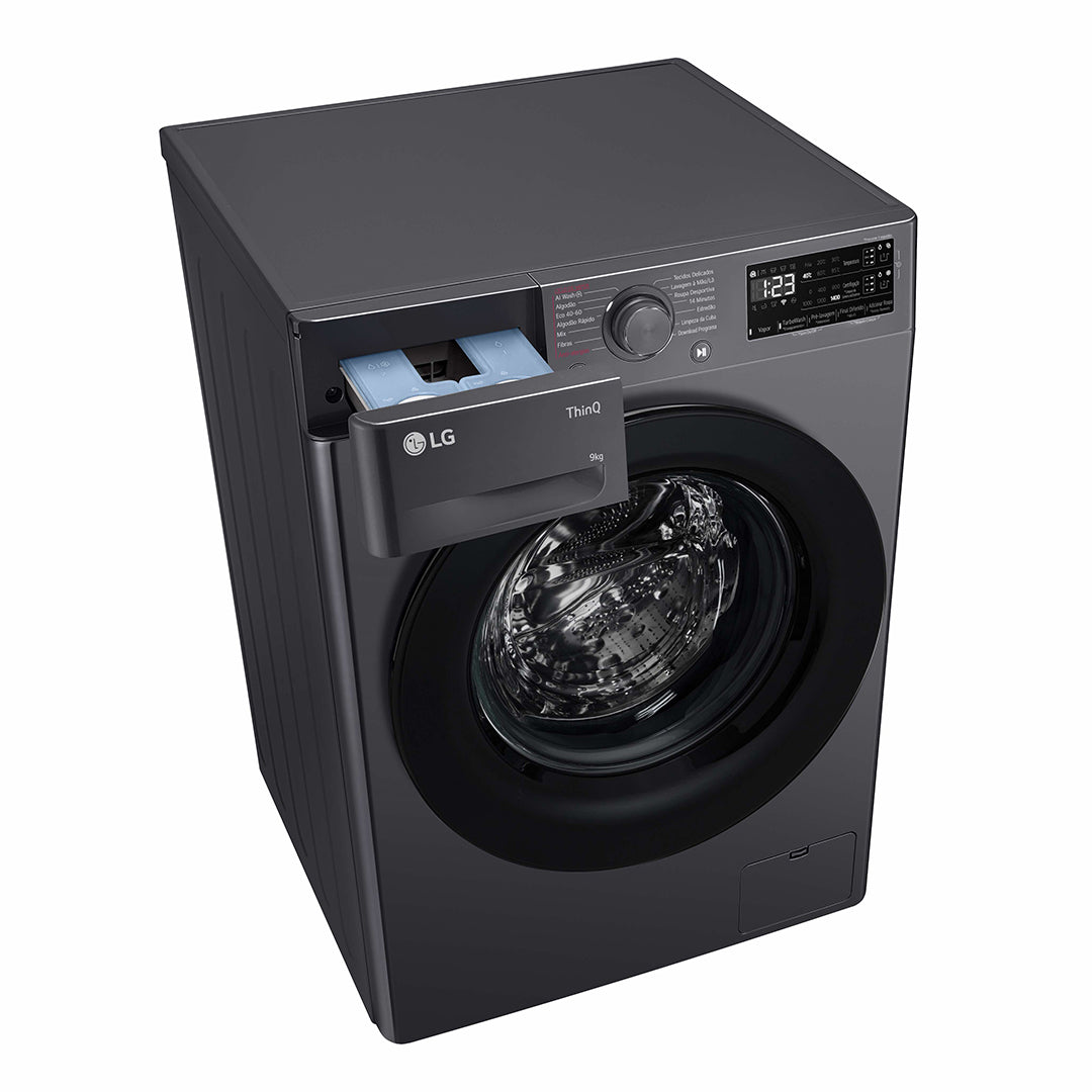 LG Maquina Roupa 9KG 1400RT AI DD Steam Wifi Preta(a)