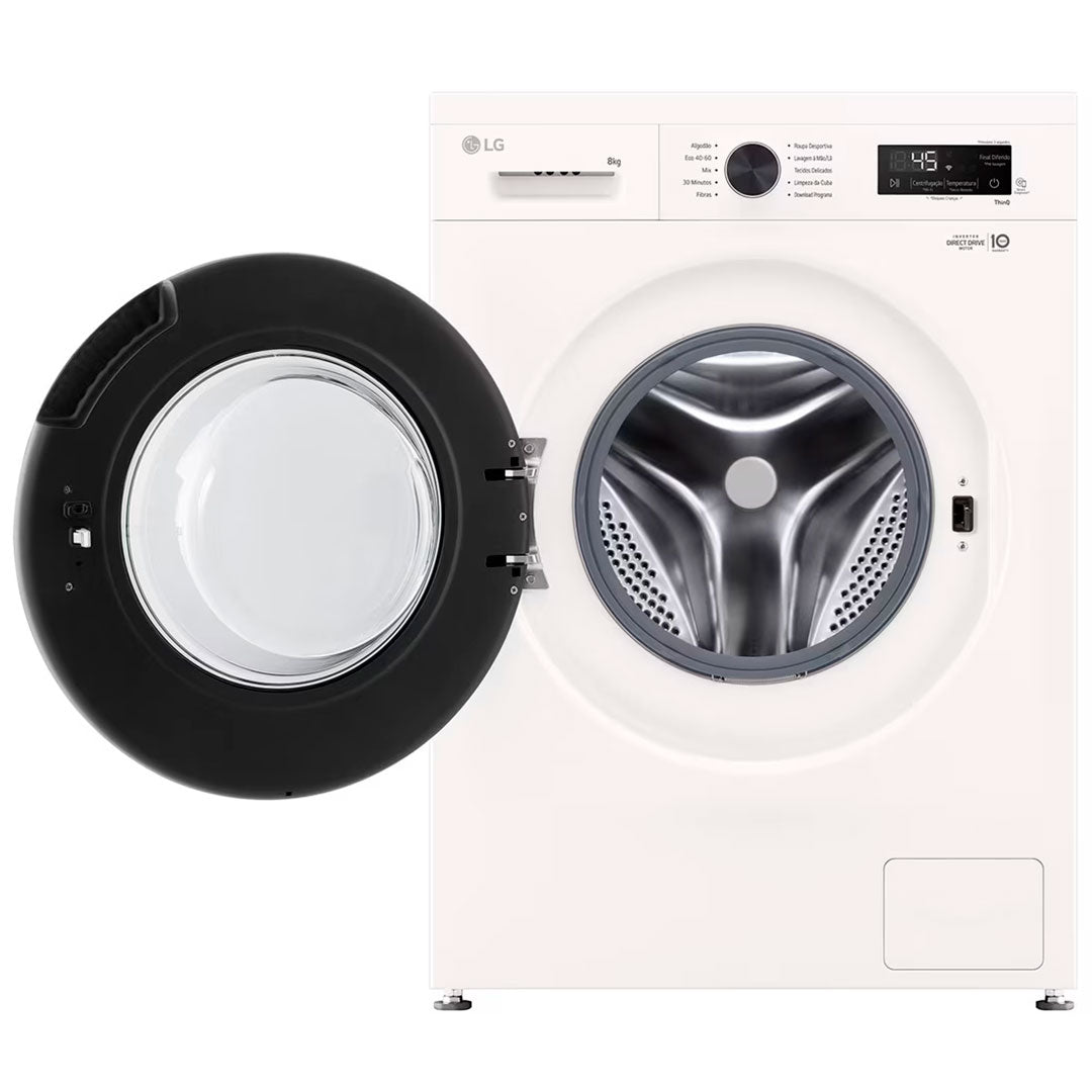 LG MAQUINA ROUPA 8KG 1400RT AI DD STEAM (A) F4X1008NWK