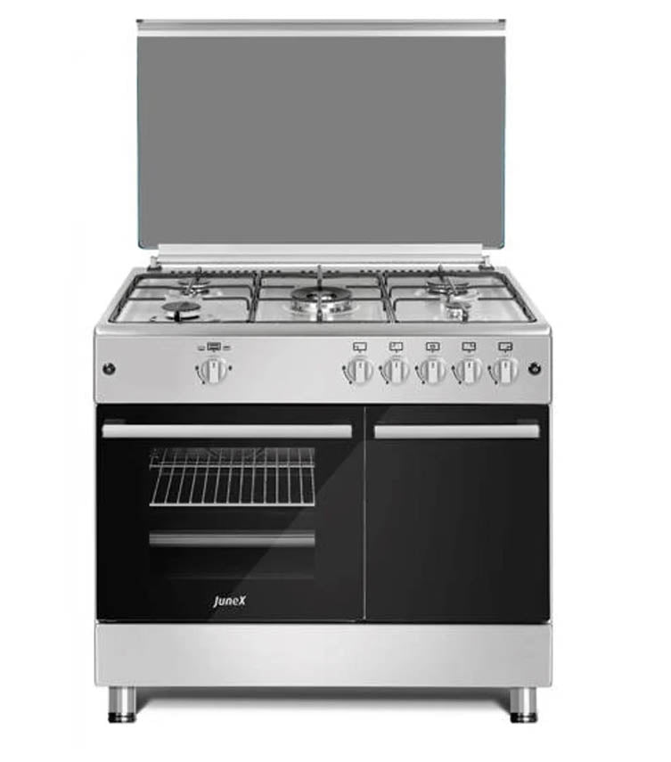 Junex Fogao 90X60CM 5GAS (1WOK) BUT Porta Botija Inox