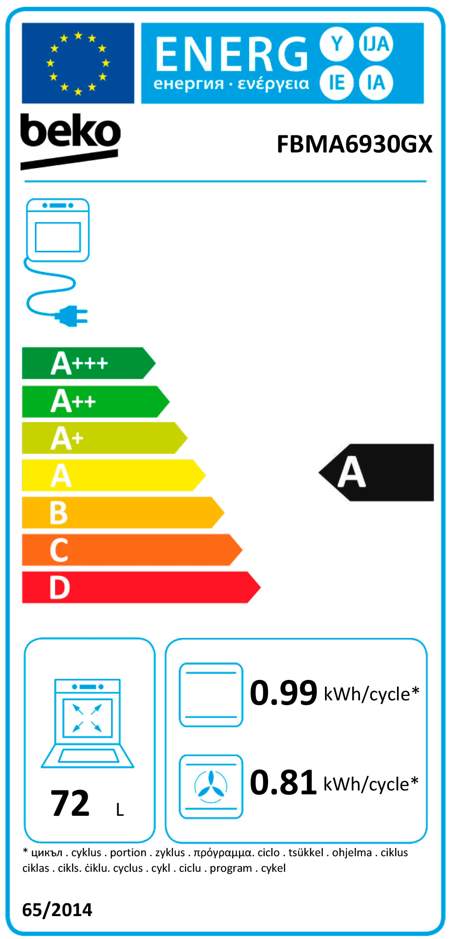 Beko Fogao 60X60CM Placa Induçao 4ZONAS Forno Multif Inox a