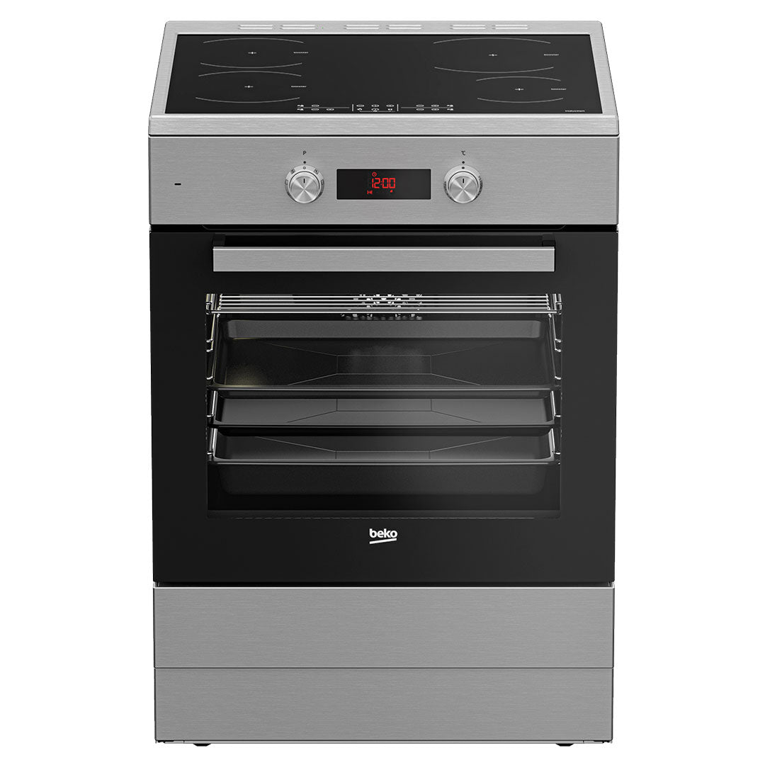 BEKO FOGAO 60X60CM PLACA INDUÇAO 4ZONAS FORNO MULTIF INOX A FSM89302GXS