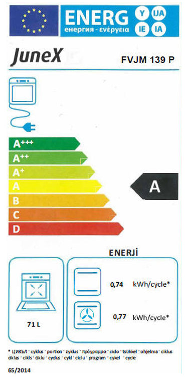 JUNEX FORNO MULTIF 71LT PRETO A FVJM139P