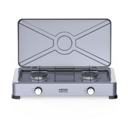 Haeger Fogareiro GAS 2 Bicos 70 e 80MM Double COOK Cinza