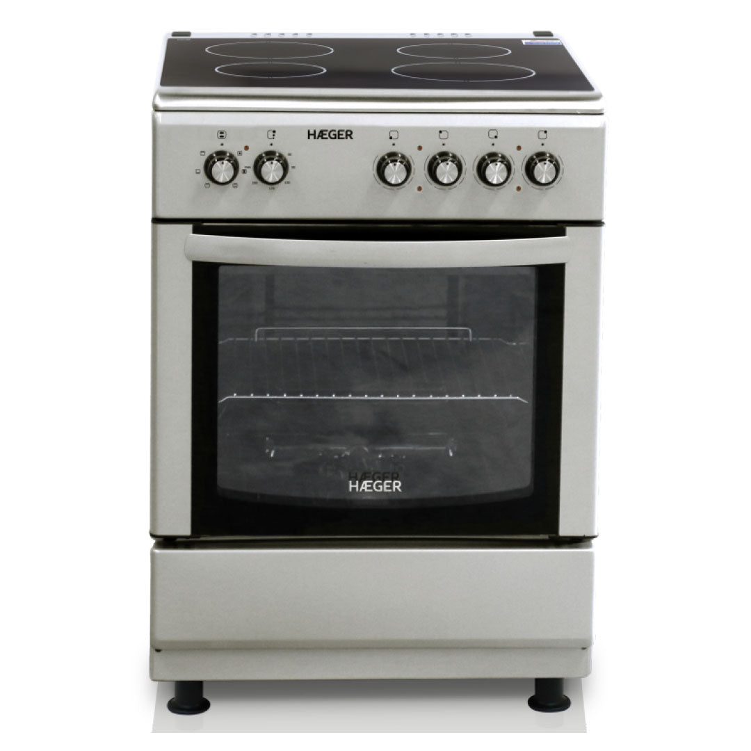 HAEGER FOGAO 4 VITRO FORNO 64LT MULTIF 60X60CMS INOX A GCSV6016A