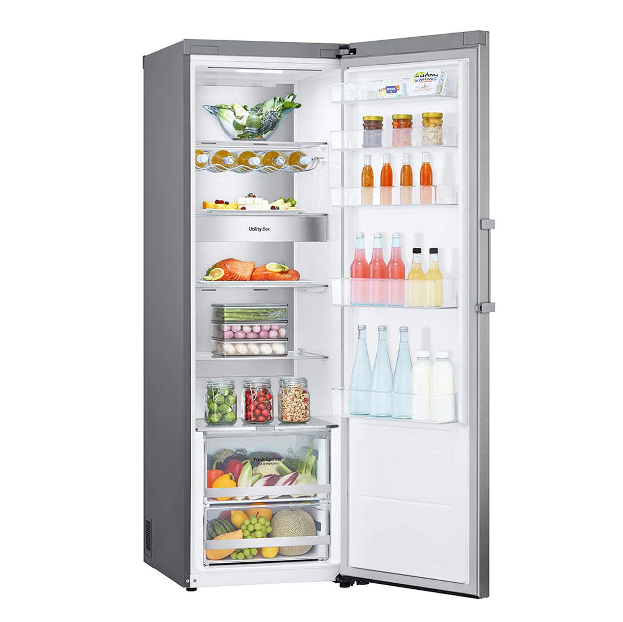 LG FRIGORIFICO 1PT 1,86X0,595X0,60 386LT NF INOX (D) GLM71MBCSF