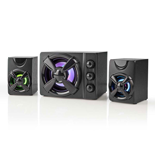 Nedis Coluna Gaming 2.1 33W com Subwoofer Luzes LED