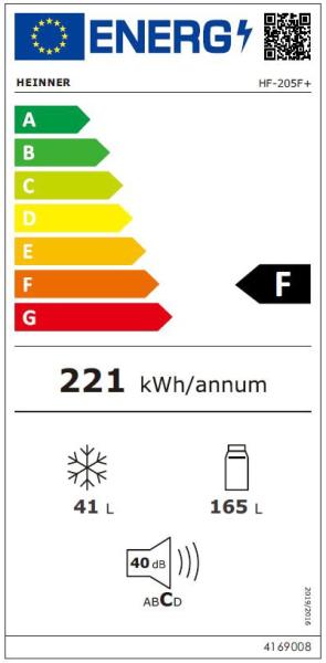 Frigorífico Heinner HF-205F+