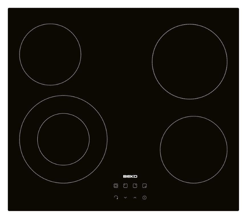 BEKO PLACA VITRO 60CM TOUCH CONTROL HIC64402E