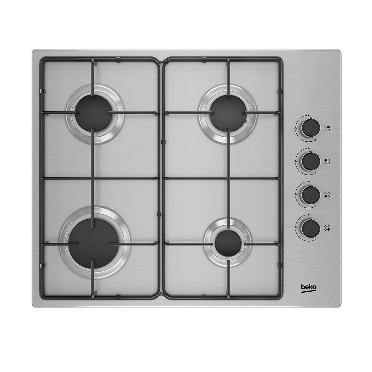 BEKO PLACA 4 GAS 60CM S/ISQUEIRO VALVULA SEGURANÇA INOX HIGG64103SX