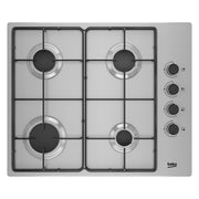 BEKO Placa 4 GAS 60CM C/isqueiro Valvula Segurança INOX