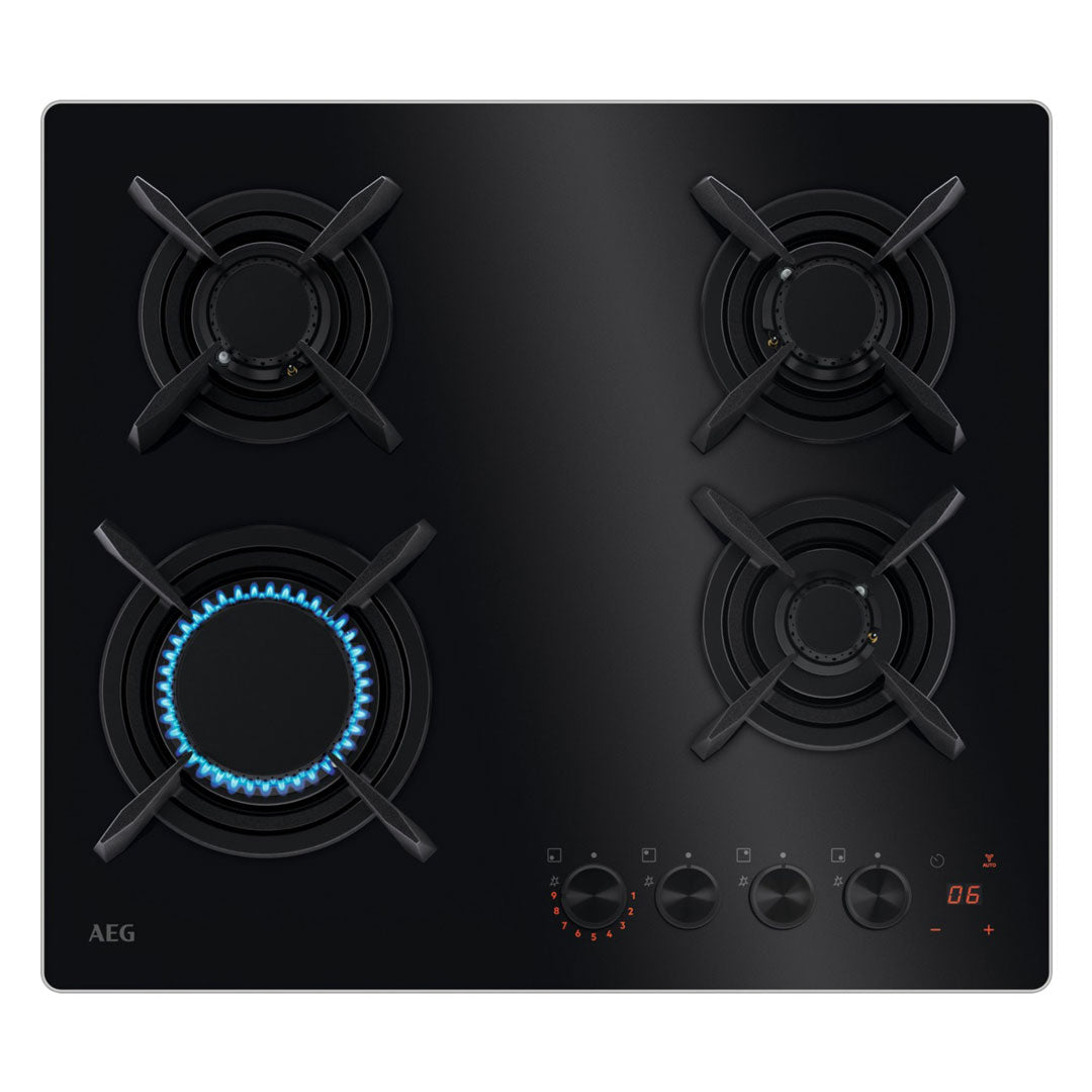 AEG PLACA CRISTAL GAS 4 GAS 60CM HKB64453NB