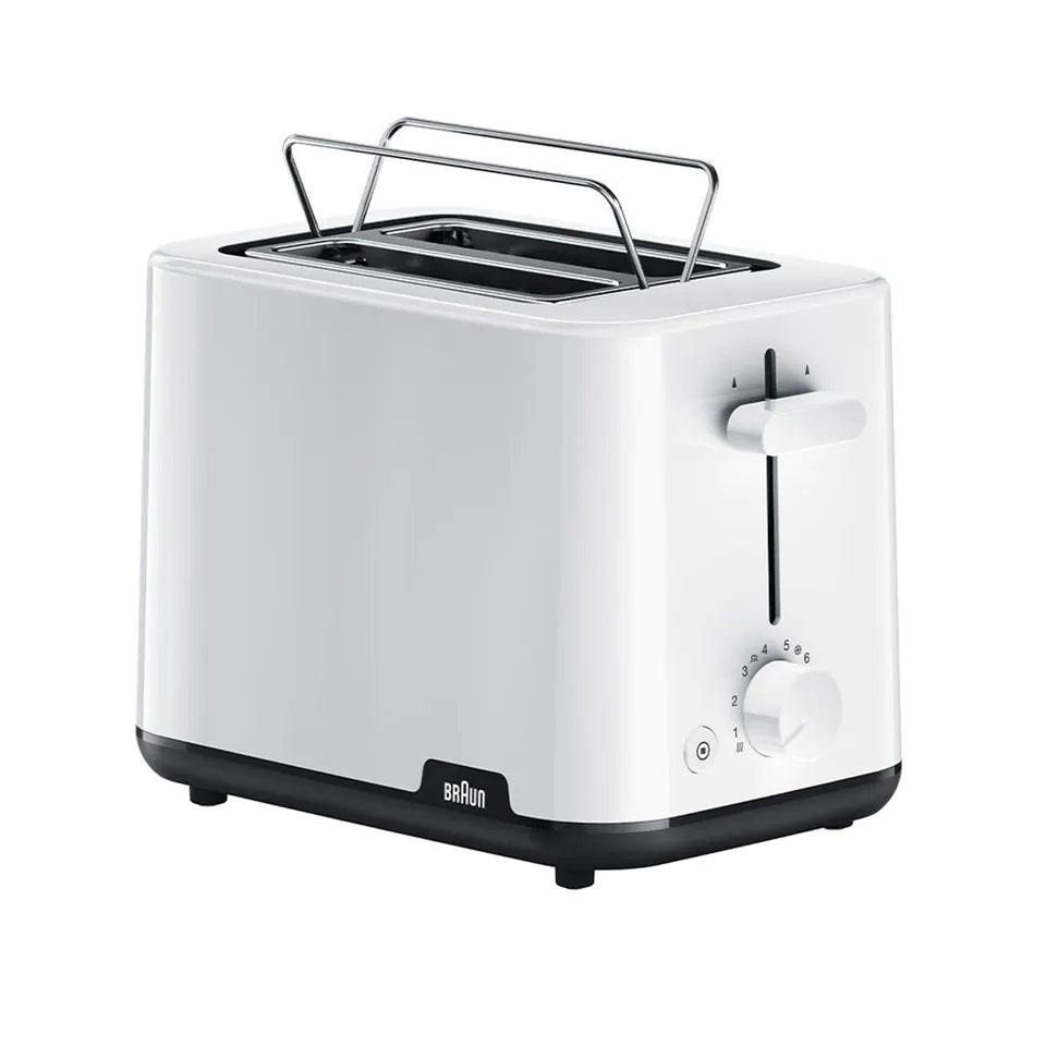 BRAUN TORRADEIRA 900W 2 FENDA BANDEJA MIGALHAS BRANCA HT1010WH