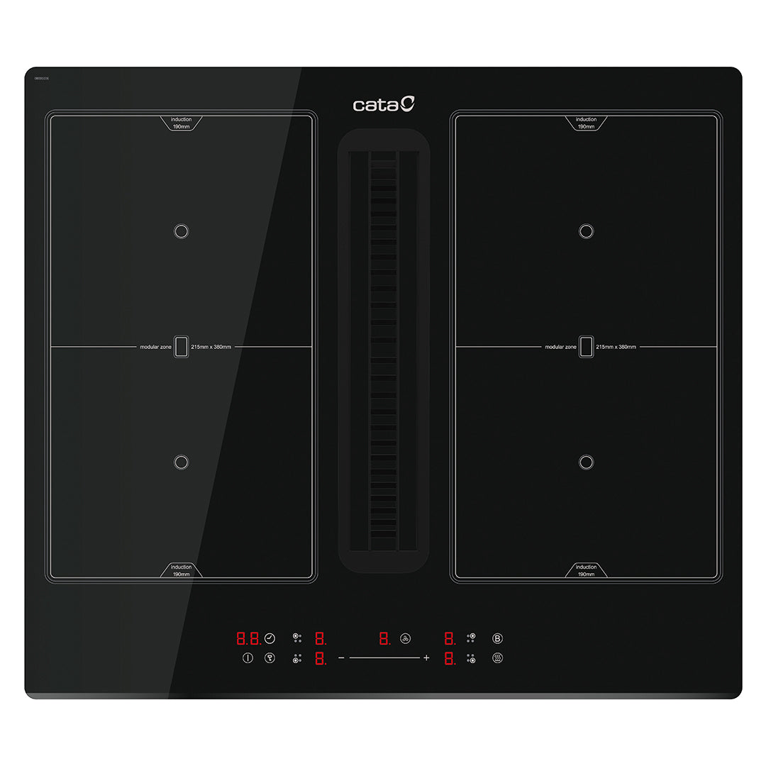 CATA PLACA INDUÇAO 4ZONAS C/EXAUSTAO 60CM FLEX IAS6024