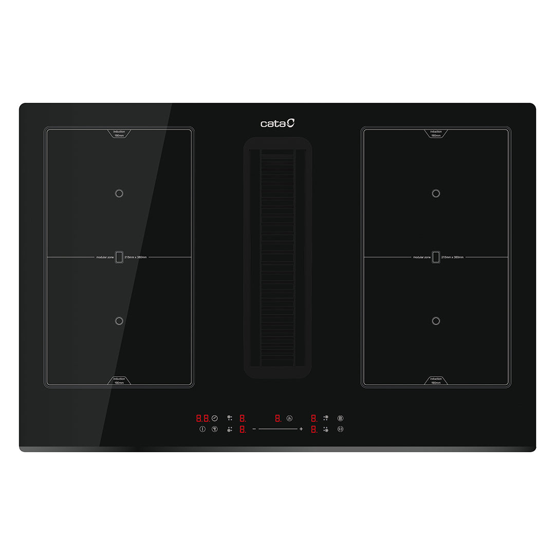 CATA Placa Induçao 4ZONAS C/exaustao 77CM FLEX