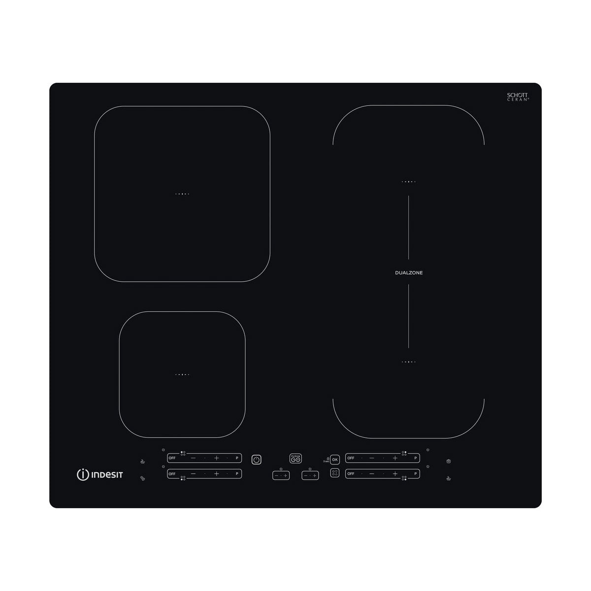 INDESIT PLACA INDUÇAO 60CM 4 ZONAS IB65B60NE
