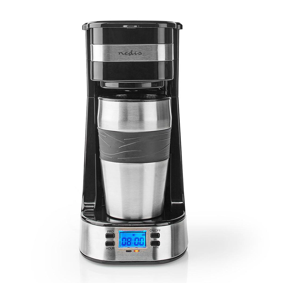 NEDIS CAFETEIRA 700W 0,42LT TAÇA PORTATIL C/TEMPORIZADOR KACM310FBK