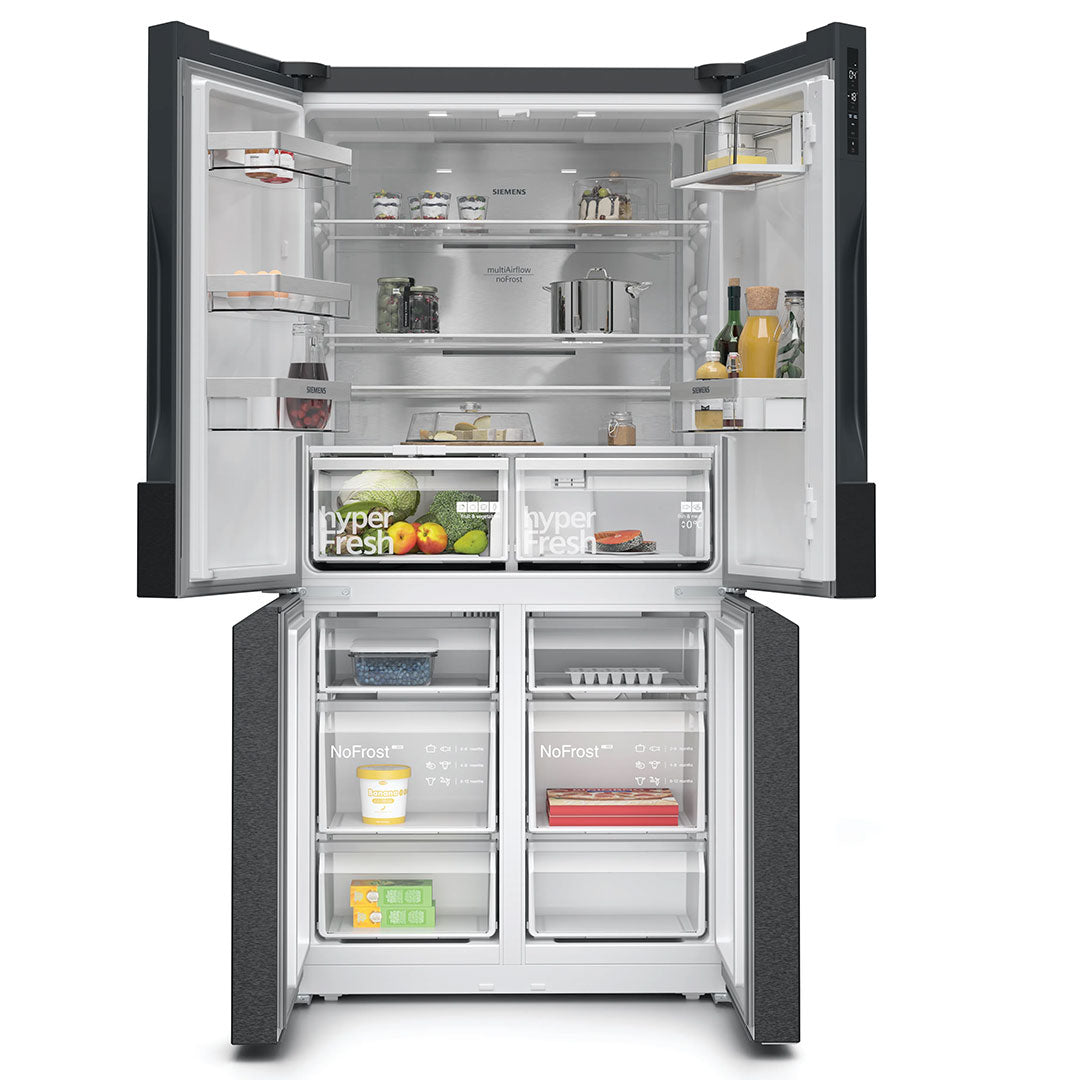 SIEMENS SIDE BY SIDE 4PT 1830X910X731MT 574LT NF DA BKIX (E KF96DAXEA