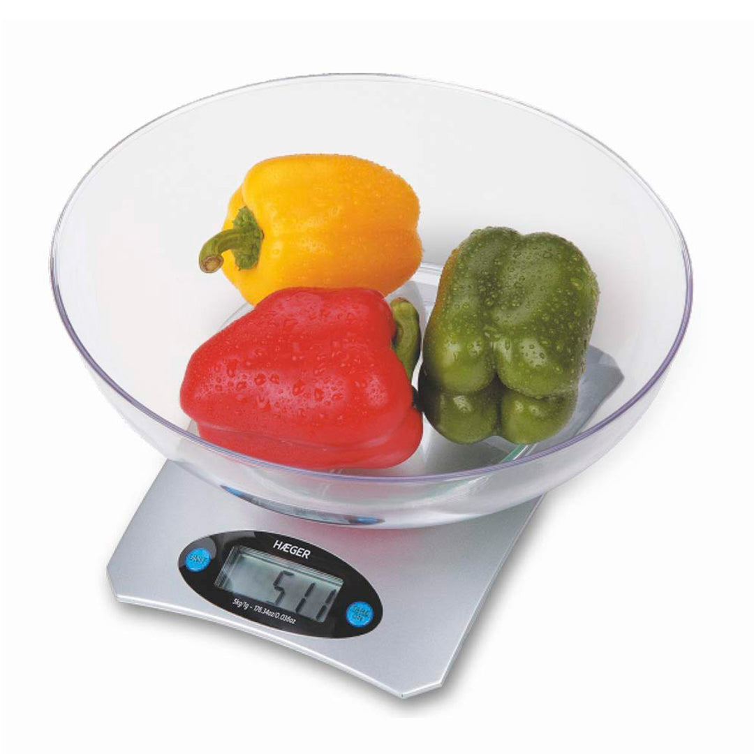 Haeger Balança Cozinha Digital MAX 5KG C/taça Santini