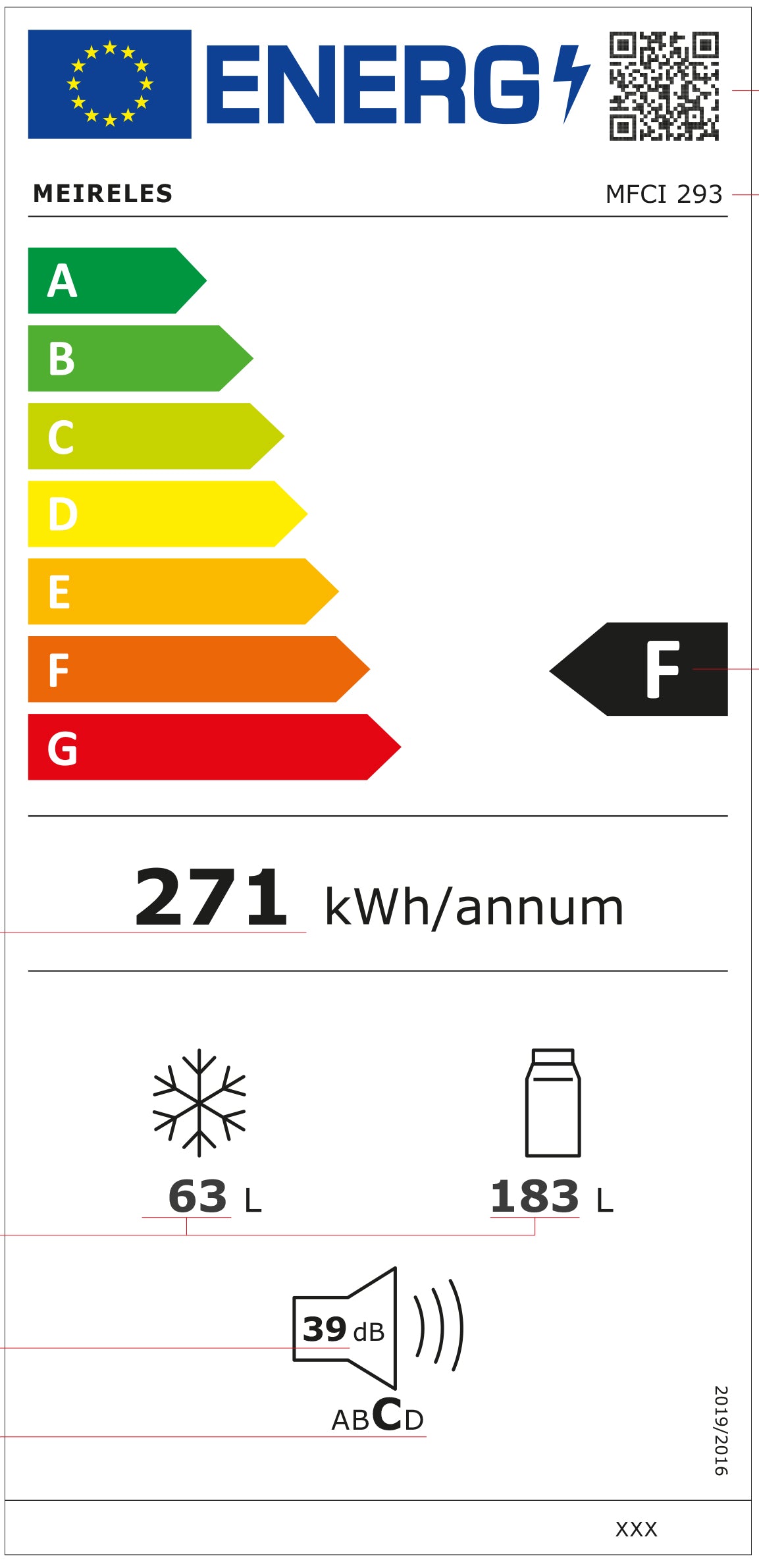 Meireles Combinado Integ 1772X550 Frost F 243L(E)