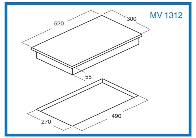 Placa de Vitrocerâmica MEIRELES MV 1312 (30cm)