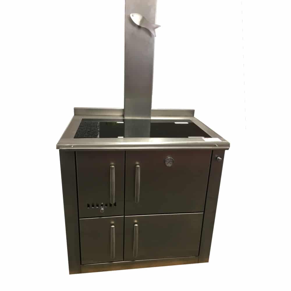 Fogão a Lenha MEDILUXO 90cm Inox (Mesa Vitro)