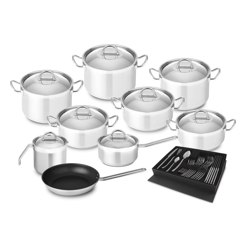 Trem de Cozinha SILAMPOS Nautilus 9 Pçs (Oferta Faqueiro 24 Pçs)