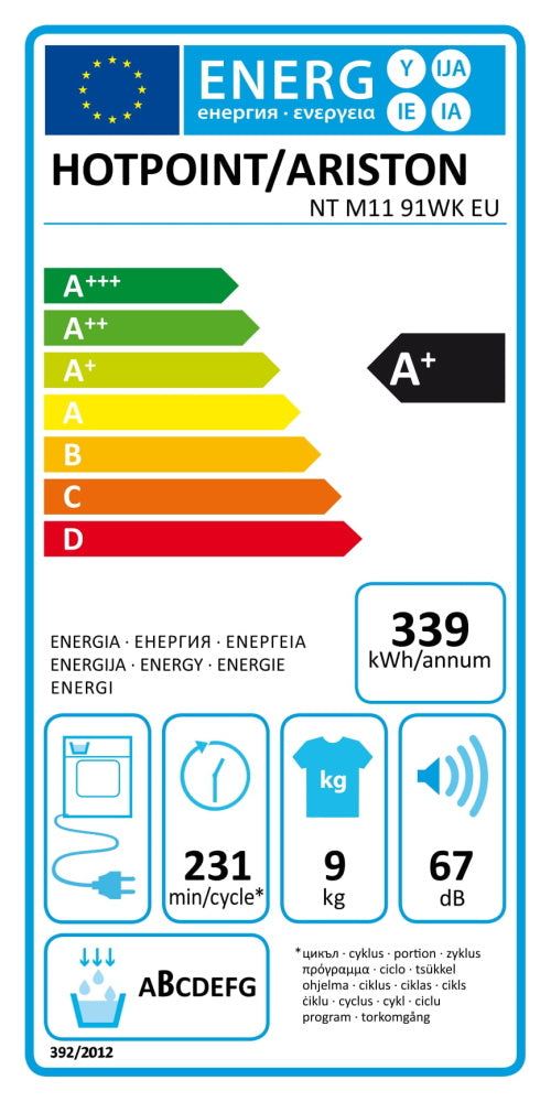 Máquina de Secar Roupa Hotpoint NT M11 91WK EU (9Kg)