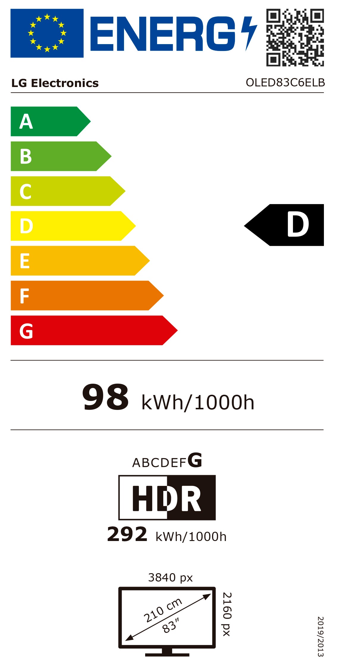 LG OLED 83" UHD 4K Smart TV 4HDMI 3USB (d)