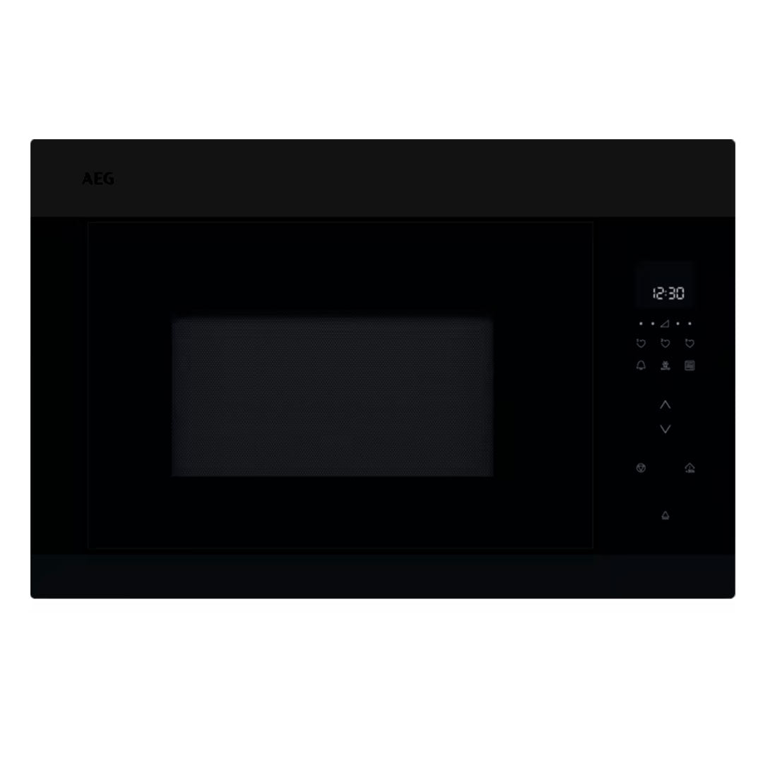 AEG MICROONDAS INTEG. 900W 26LT C/GRILL VIDRO PRETO MATE OMB6G261TT