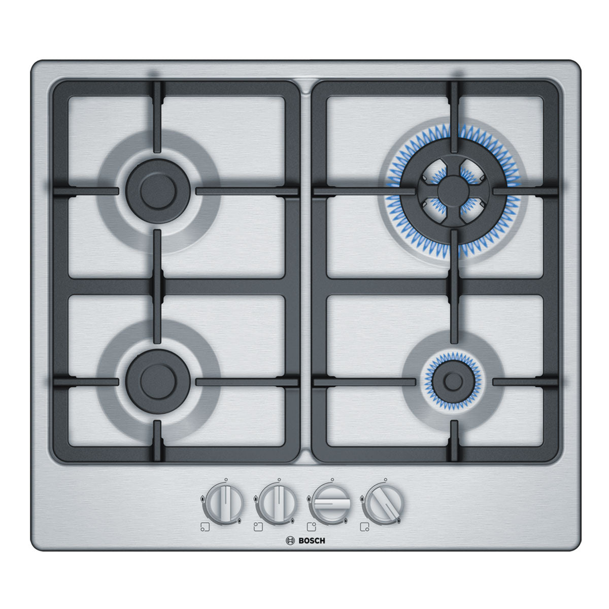 BOSCH PLACA 4GAS 60CM INOX PGH6B5B90