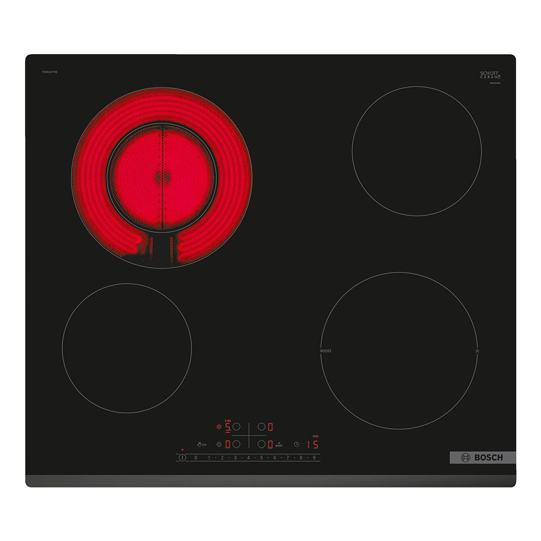 BOSCH PLACA VITRO 60CM 4 ZONAS PKF631FP3E