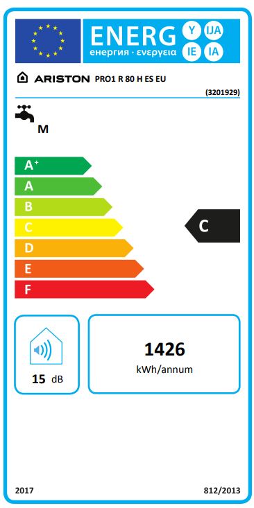 ARISTON TERMOACUMULADOR 80LT HORIZONTAL C PRO1R80HESEU