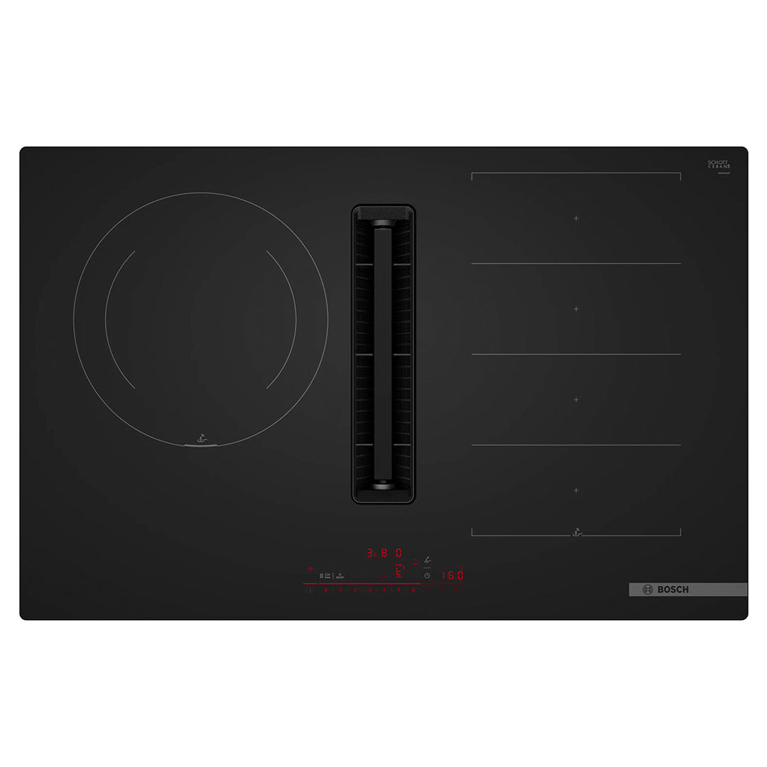 Bosch Placa Induçao 80CM C/ Ventilaçao Integrada Preto Matte