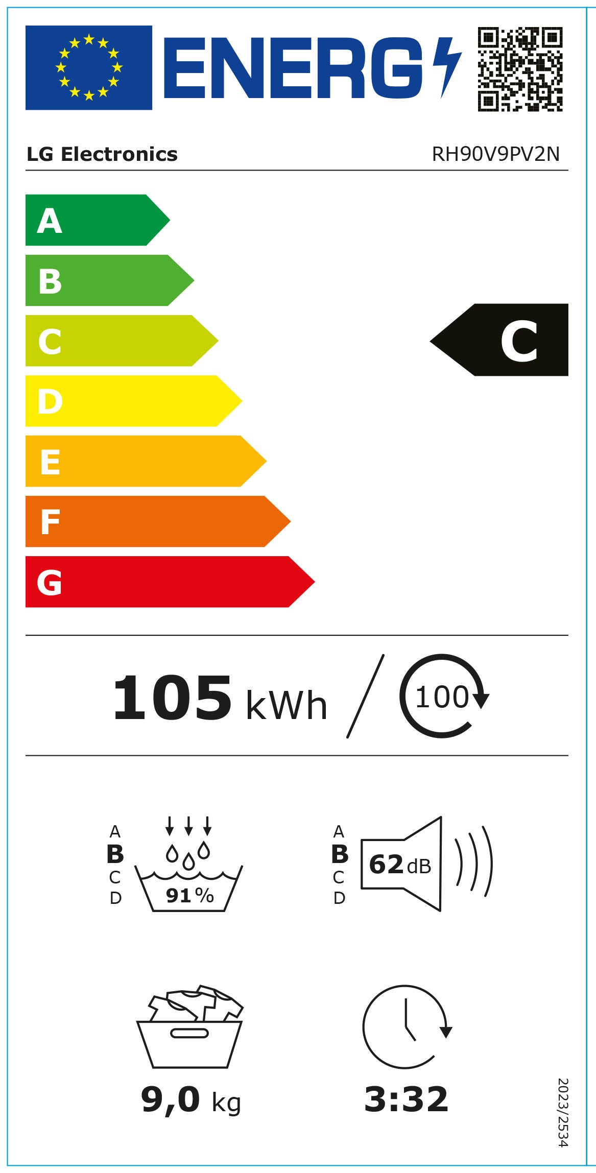 LG SECADOR ROUPA 9KG BOMBA CALOR INOX (C) RH90V9PV2N