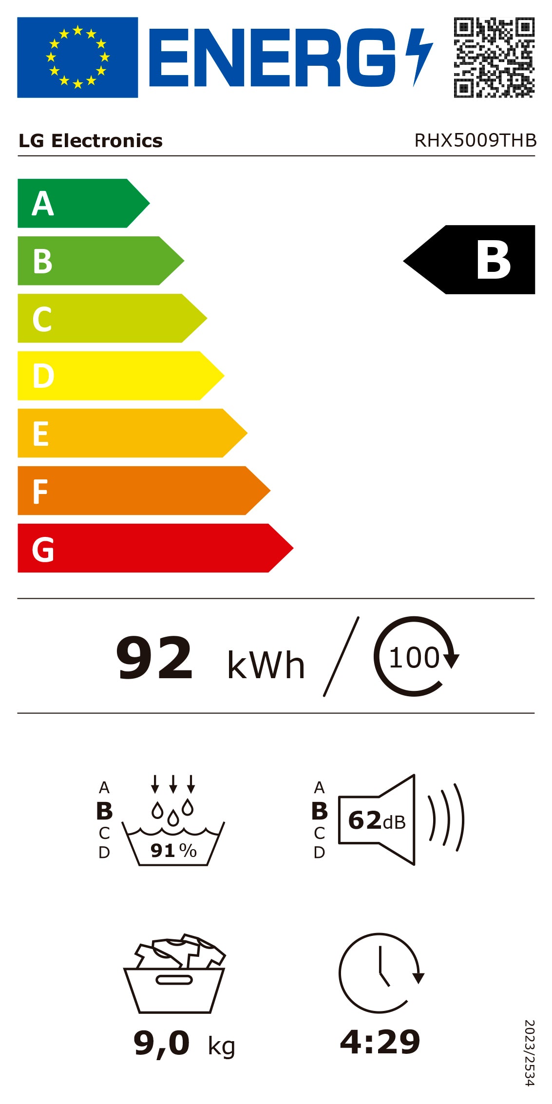 LG Secador Roupa 9KG Condensaçao Bomba de Calor (b)