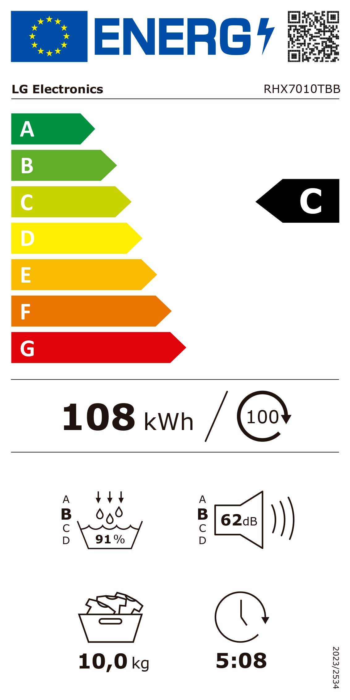 LG Secador Roupa 10KG Condensaçao Bomba de Calor Preto (c)